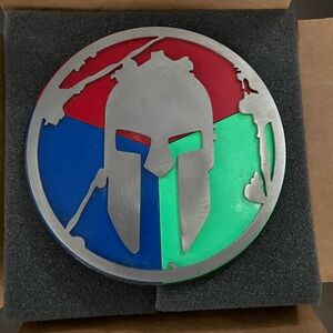 Spartan Race Trifecta trailer hitch cover